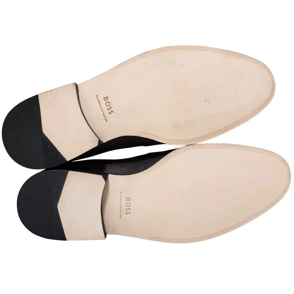 BOSS by Hugo Boss Men Tayil Plain Toe Derby Oxfords Size US 11.5 Dark Brown